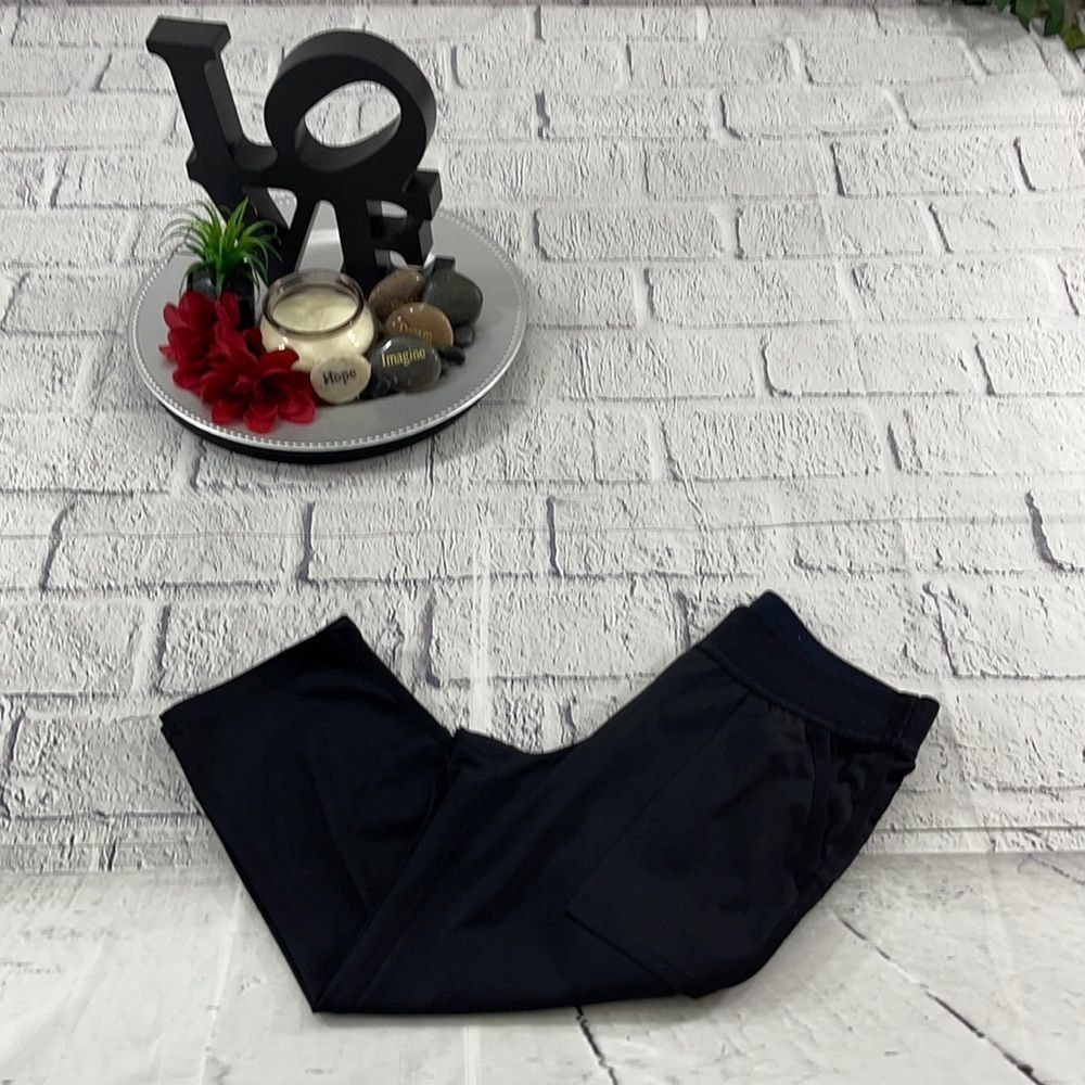 DEFECTS Women’s Derek Lam Ioc Athleta Black Spandex Athletic Capris (S) AU08